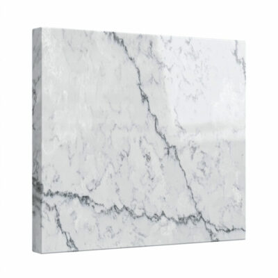 Plateau de cuisine en quartz blanc veiné gris, réf. 102613-1 – EDS Sénégal