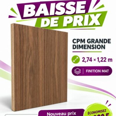 Promo CPM grande dimension Berlin Walnut (mat) : 34 000 F CFA au lieu de 37 000 F CFA – EDS