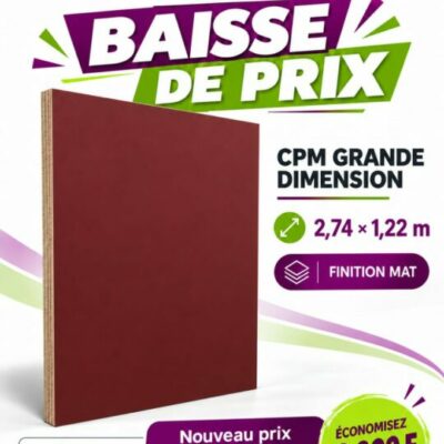 Promo CPM grande dimension rouge M77 (mat) : 34 000 F CFA au lieu de 37 000 F CFA – EDS