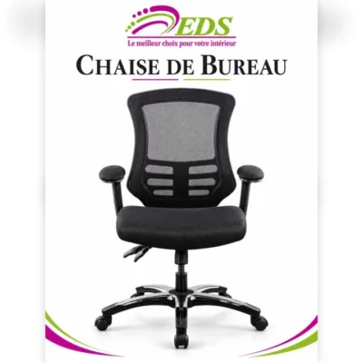 Chaise de bureau ergonomique résille noire – EDS Sénégal