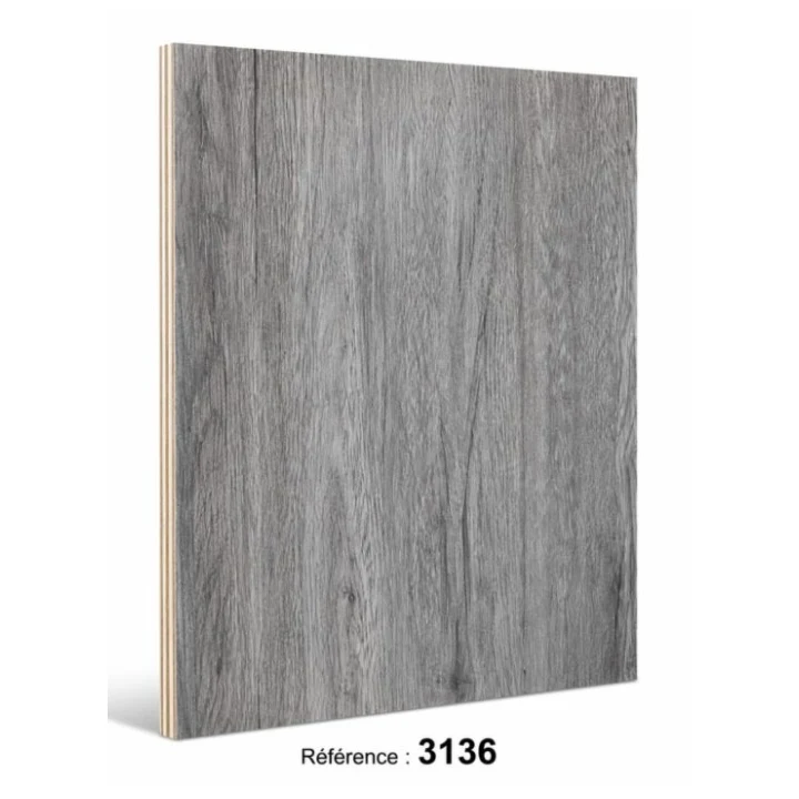 Contreplaqué mélaminé référence 3136, décor bois gris anthracite – EDS Sénégal