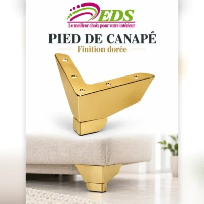Pied de canapé d’angle doré – EDS Sénégal