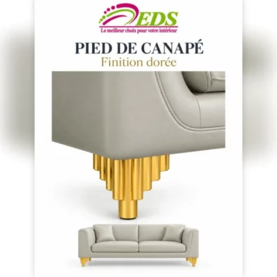 Pied de canapé étagé doré – EDS Sénégal