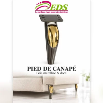 Pied de canapé gris métallisé et doré – EDS Sénégal