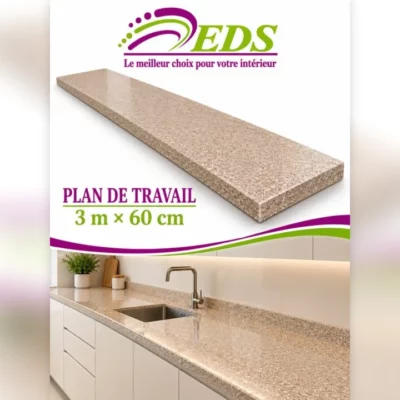 Plan de travail granit beige 3 m x 60 cm – EDS Sénégal